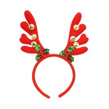 Antler Christmas Head Band with Small Bell